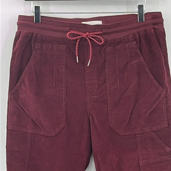 Anthropologie Leigh Corduroy Jogger Pants in Burgundy - Size Medium - Picture 3 of 9